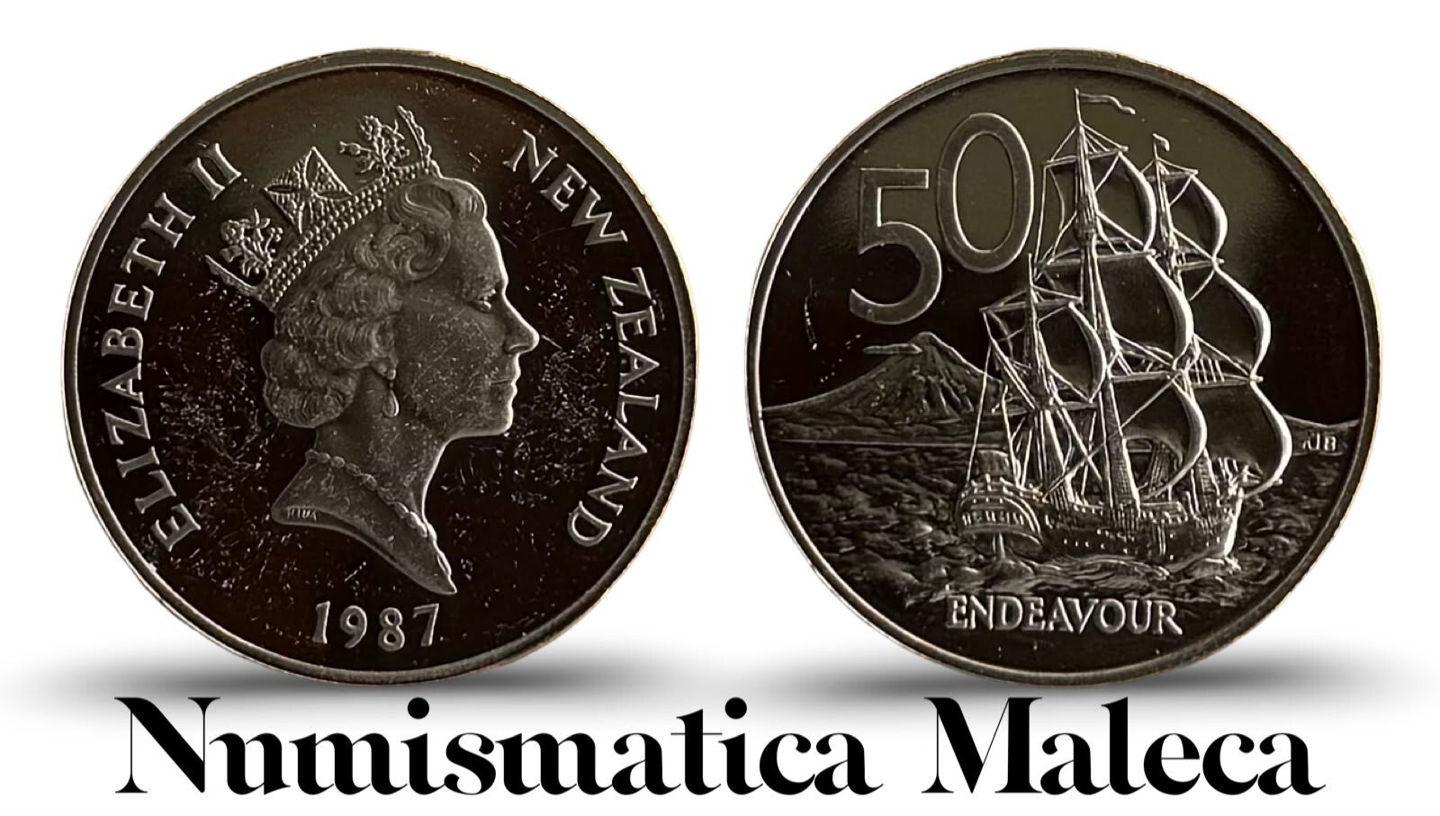 Nueva Zelanda 50 Cents 1987, Km63 Proof Unc