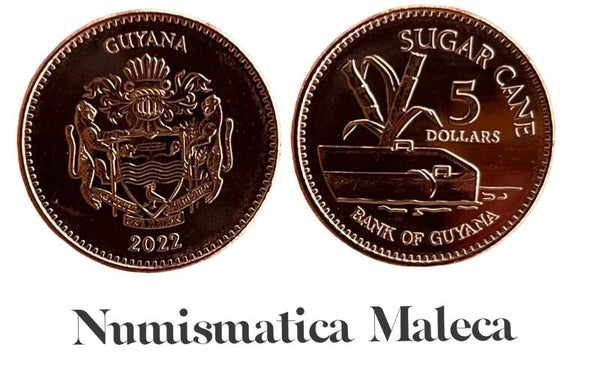 Guyana 5 Dollar 2022, Km51 Unc