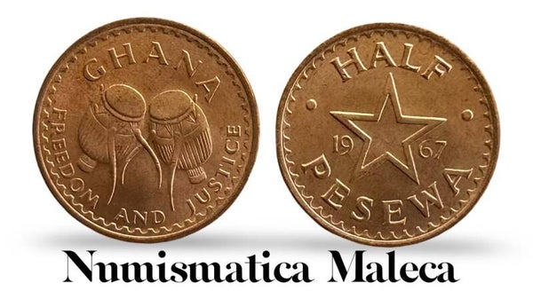 Ghana 1/2 Pesewa 1967, Km12 Fina