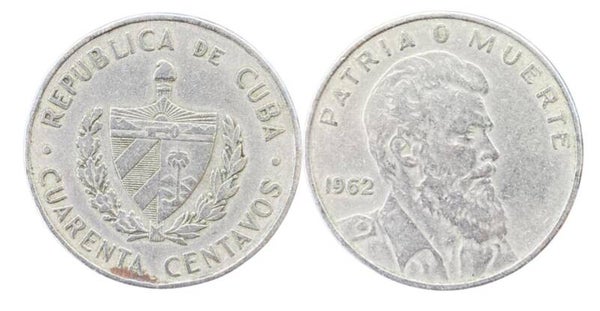 Cuba 40 centavos 1962 (Patria o Muerte )