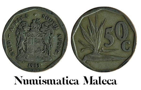 south Africa 50 Cents 1993, Km137 Circ
