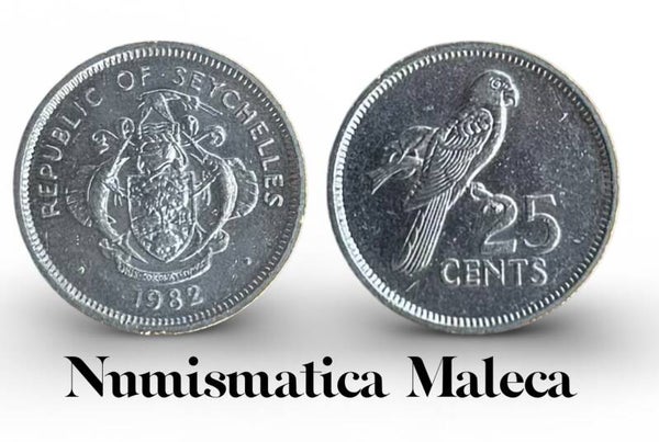 Seychelles 25 Cents 1982, Km49 VF