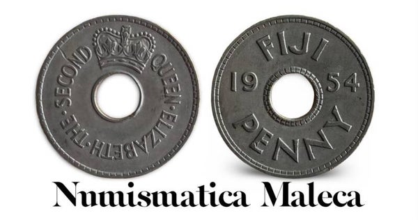 Islas Fiji 1 Penny 1954, Km21 Fina