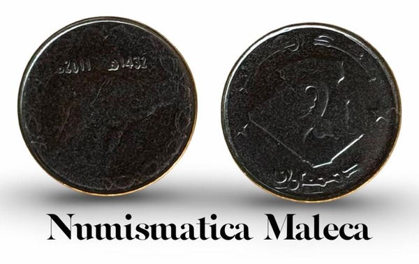 Algeria 2 Dinar 2011, Km130 Unc