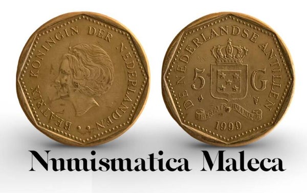 Antillas Holandesas 5 Gulden 1999, Km43 fina