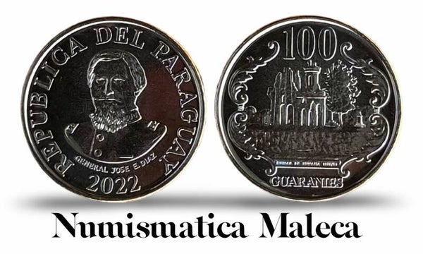 Paraguay 100 Guaranies 2022 km177b Unc
