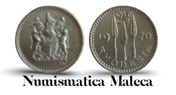 Rhodesia 2 1/2 Cents 1970, Km11 Aunc