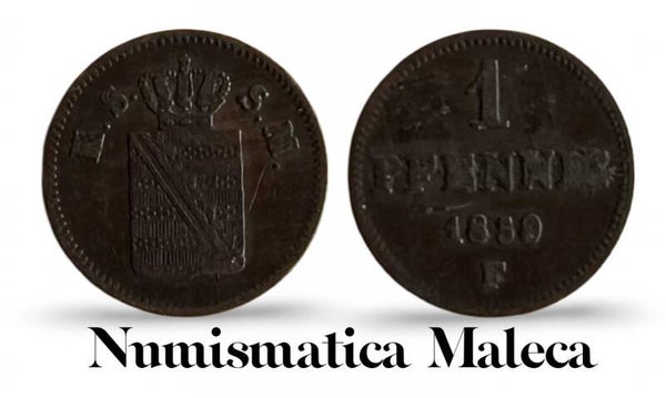 Sajonia 1 Pfennig 1859 Km1155 Fina