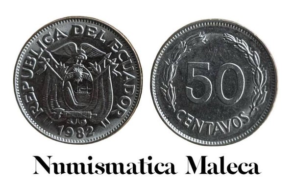 Ecuador 50 Centavos 1982, Km81 VF