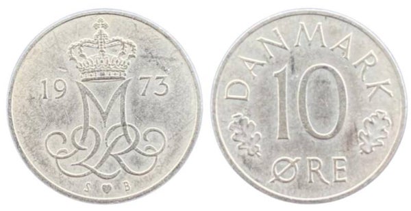 Dinamarca 10 Ore 1973 (EUROPA)