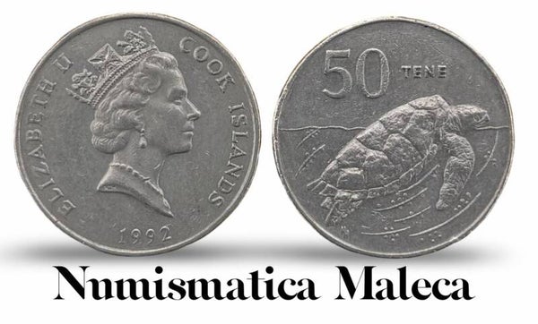 Islas Cook 50 Cents 1992, Km41 fina