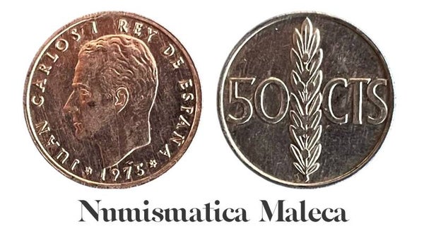 España 50 Centavos 1975 Km805 Unc