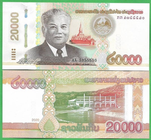 Laos 20,000 Kips 2020, P-w41c Unc