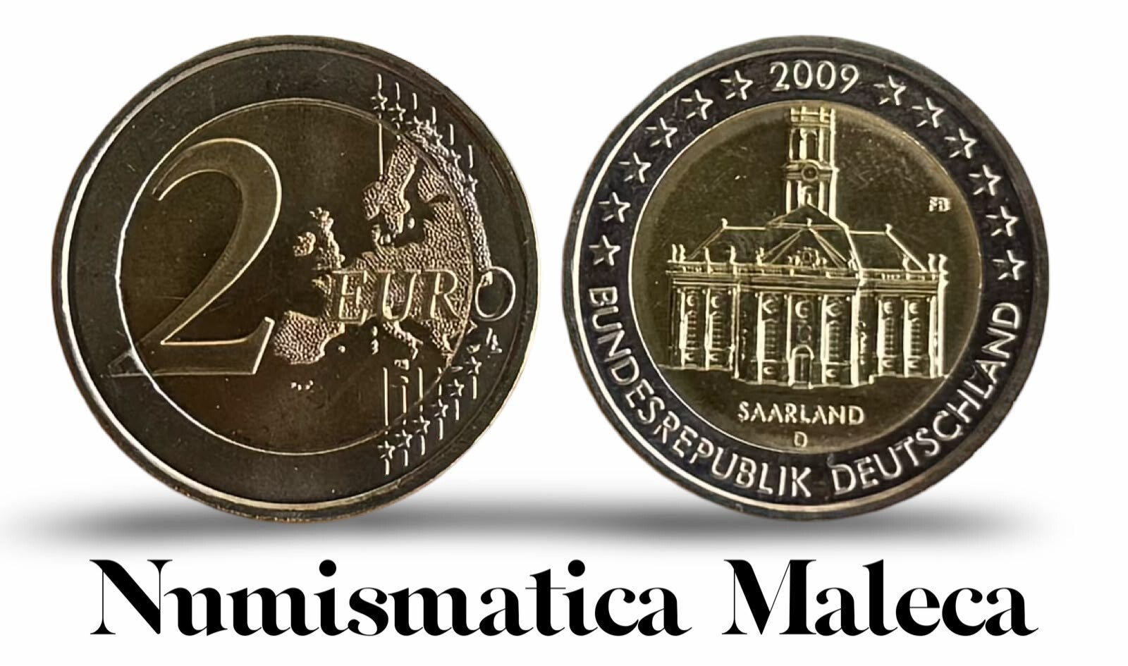 Alemania 2 euros 2009, Km276 Unc