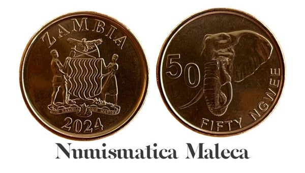 Zambia 50 Ngwee 2024, Km208 Unc