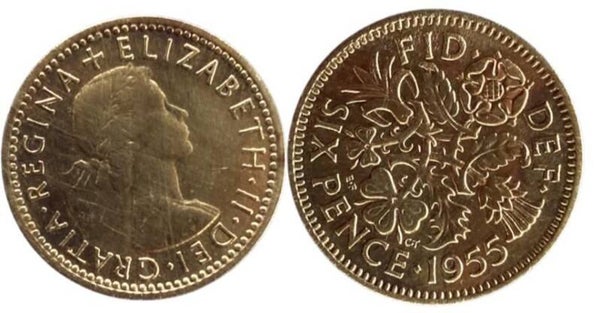 Inglaterra 6 Pense 1955, (Europa)