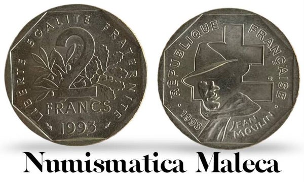 Francia 2 Francs 1993, Km1062 Aunc