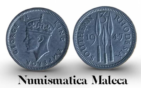 Rhodesia Del Sur 3 Pence 1947, Km16b XF