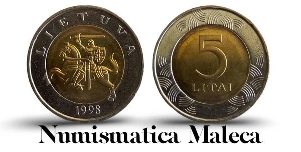 Lithuania 5 Litas 1998, Km113 Unc