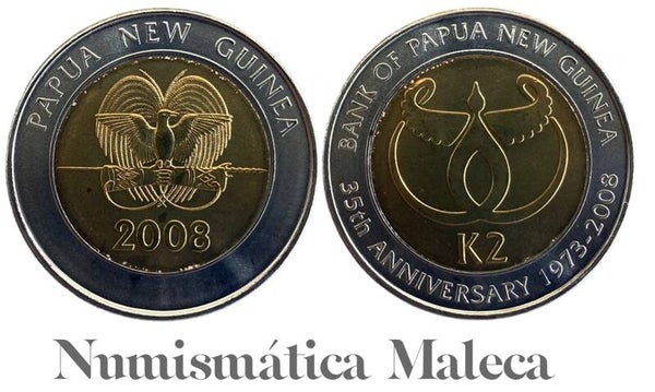 Papua Nueva Guinea 2 Kina 2008, KM51  Unc (Oceania)