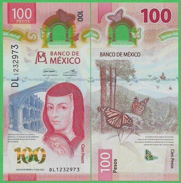 Mexico 100 Pesos 2021, P-134 Serie-DL Unc