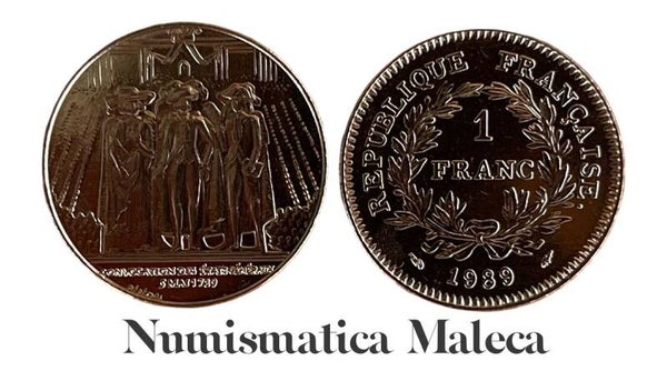 Francia 1 Franc 1989, Km967 Unc