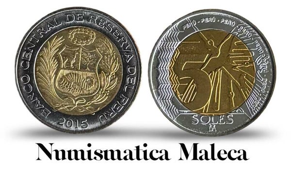 Peru 5 Nuevos Soles 2015, Km344 Unc