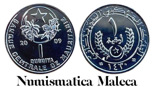 Mauritania 1 Ouguiya 2009, KM10 Unc