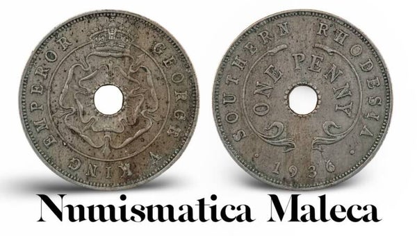Rhodesia Del Sur 1 Penny 1936, Km25 fina