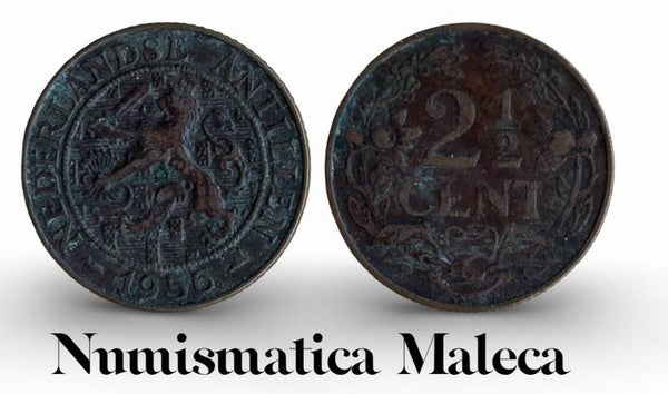 Antillas Holandesa 2 1/2Cents 1956 Km5 VF