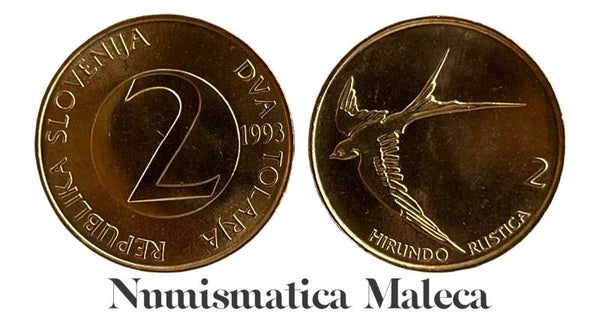 Eslovenia 2 Tolarja 1993, Km5 Unc