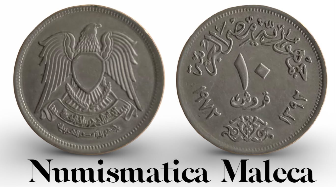Egypto 10 Piestres 1972, Km430 Fina