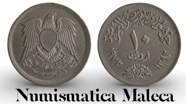 Egypto 10 Piestres 1972, Km430 Fina