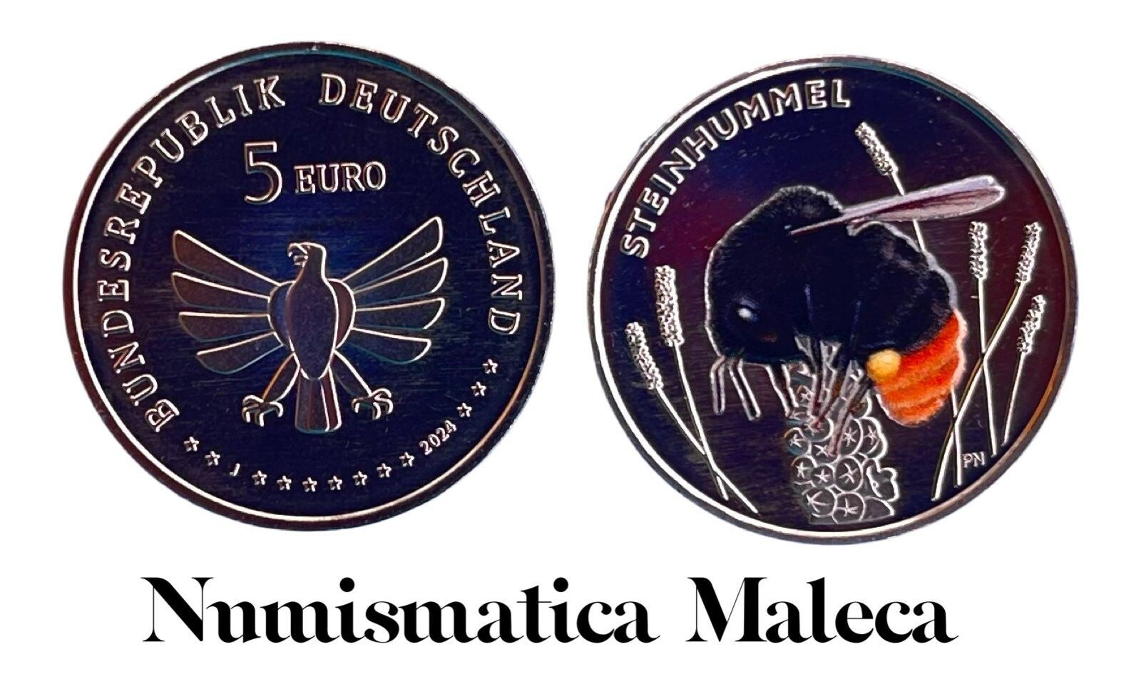 Alemania 5 Euros 2024, Colorisada Unc