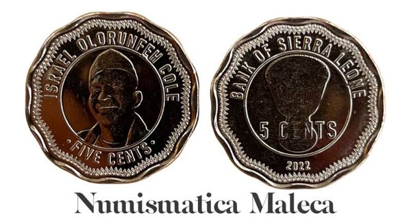 Sierra Leona 5 Cents 2022, Unc