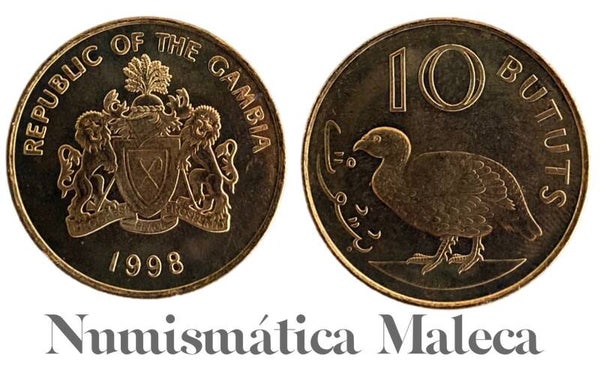 Gambia 10 Bututs 1998 Km56  Unc (Africa)