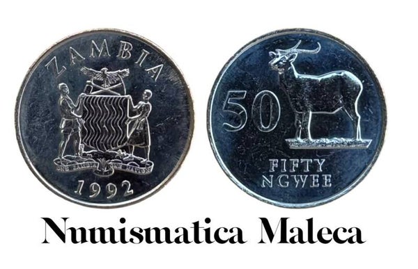 Zambia 50 Ngwee 1992, Km30 Unc
