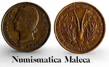 Africa Occidental Francesa 25 Francs 1956 km7 vf