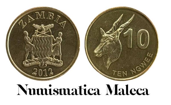 Zambia 10 Ngwee 2012, Km206 Unc