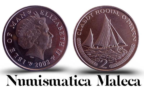 Isla Man 2 Pence 2003 , Km1037 Unc