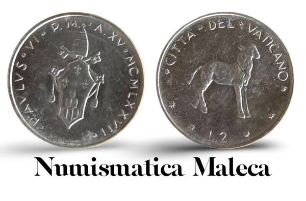 Ciudad Del Vaticano 2 Lire 1977, Km117 Aunc