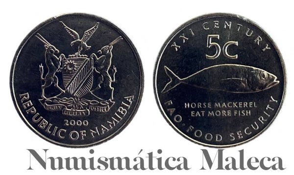 Namibia 5 Cents 2000, Km16 Unc (Africa) FAO