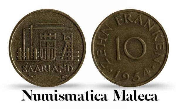 Sarre 10 Francs 1945, Km1 Fina