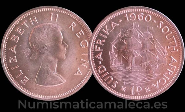 South Africa 1 Penny 1960, Km45 (Aunc)