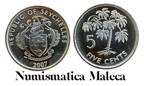 Seychelles 5 Cents 2007, Km47a Unc