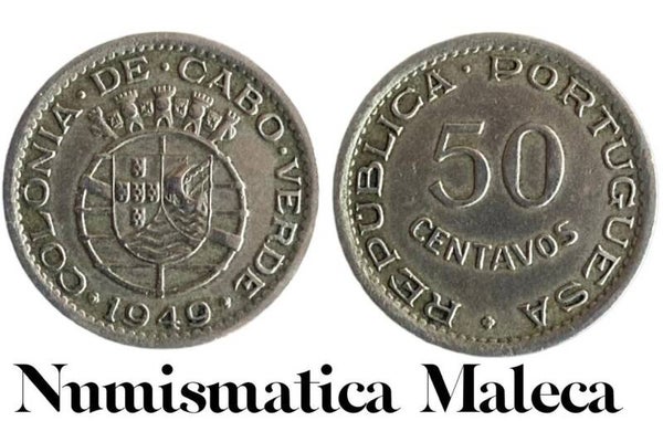 Cabo Verde 50 Centavos 1949, km6 (Africa)