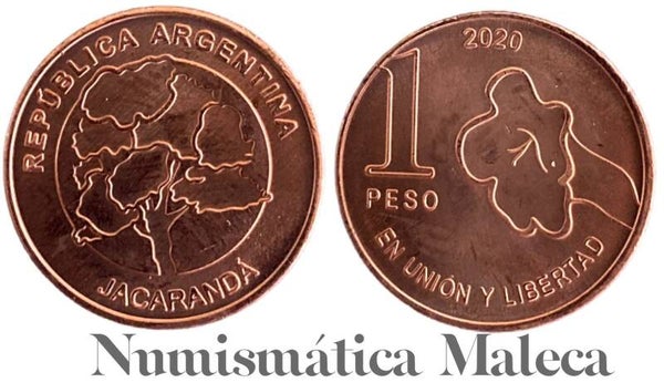 Argentina 1 Pesos 2020, Km186 (America)
