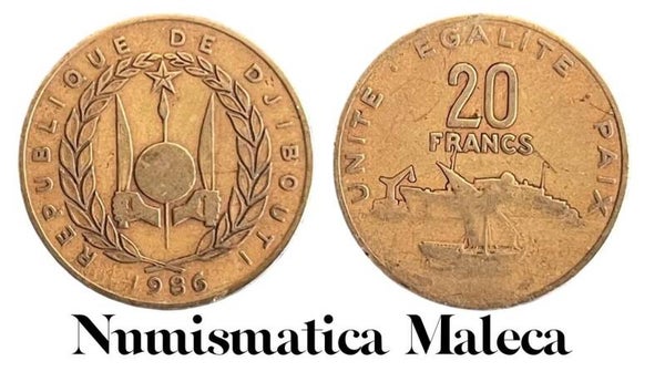 Djibouti 20 Francs 1986, Km24 Fina