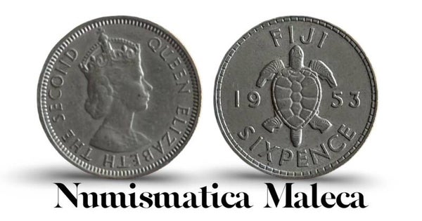 Islas Fiji 6 Pence 1953, Km19 Xf
