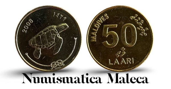 Islas Maldivas 50 Laari 2008 , Km72a Unc